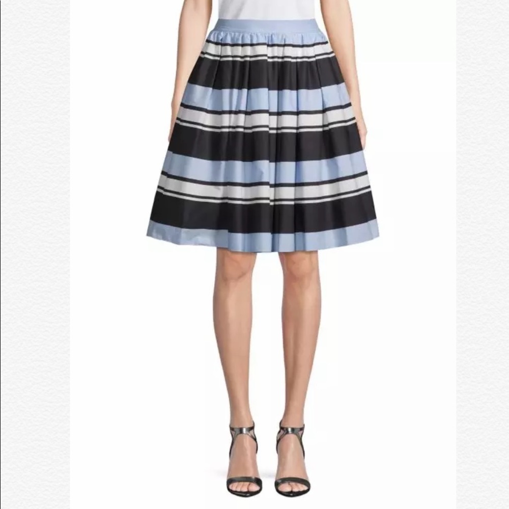 DOLCE & GABBANA Coastal Stripe Pleated Skirt 38 US 4